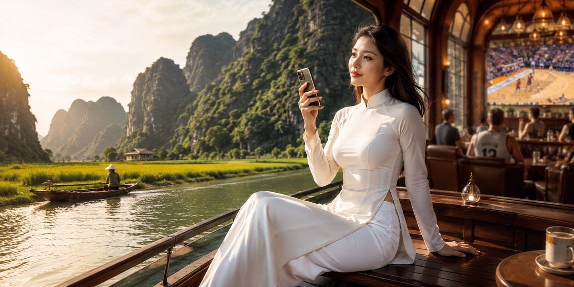 Người dùng áo dài tại Ninh Bình theo dõi kết quả cá cược bóng rổ